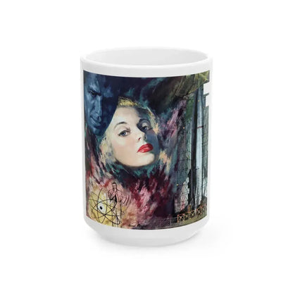 Dark Dominion part one, Collier's, April 2, 1954 - White Coffee Mug 15oz - Go Mug Yourself