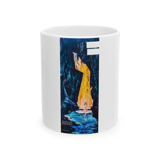 Dark Dominion part two, Collier's Magazine, April 30, 1954. Art by David Berger - White Coffee Mug 11oz - Go Mug Yourself