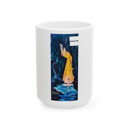 Dark Dominion part two, Collier's Magazine, April 30, 1954. Art by David Berger - White Coffee Mug 15oz - Go Mug Yourself