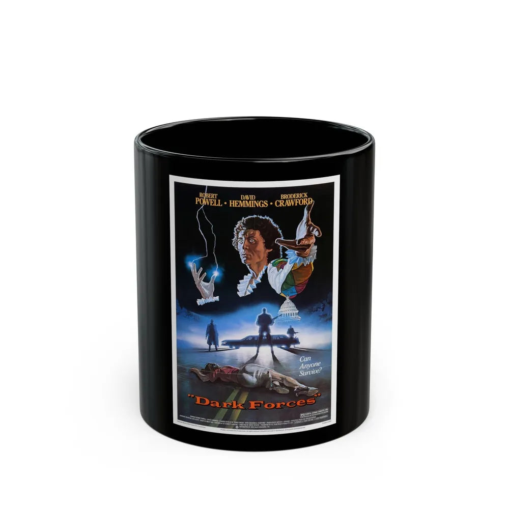 DARK FORCES (HARLEQUIN) 1980 Movie Poster - Black Coffee Mug-11oz-Go Mug Yourself