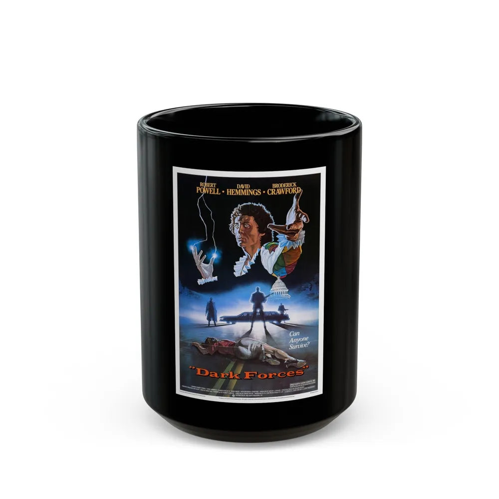 DARK FORCES (HARLEQUIN) 1980 Movie Poster - Black Coffee Mug-15oz-Go Mug Yourself