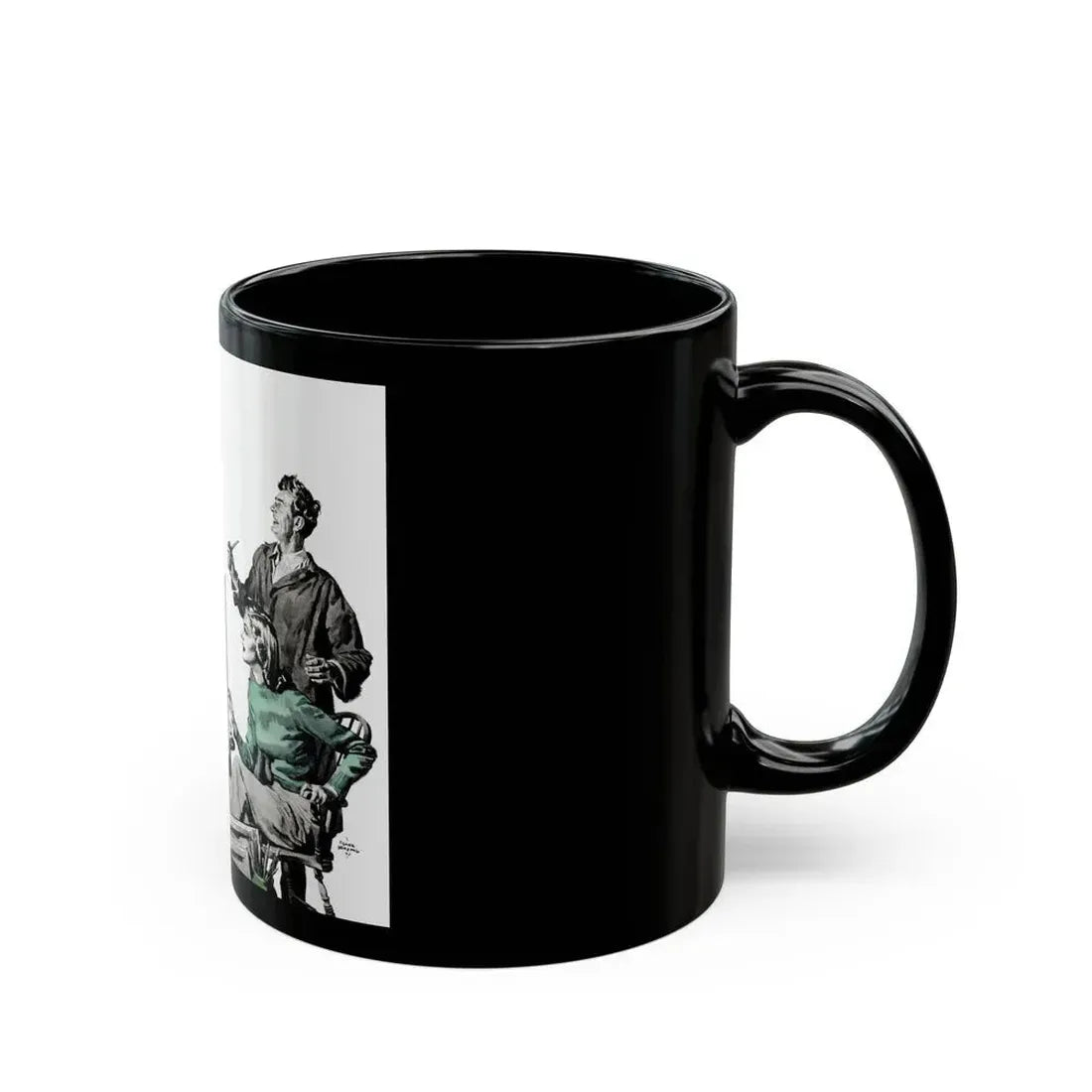 Dark Fortune, Liberty magazine, November 16, 1940 - Black Coffee Mug - Go Mug Yourself