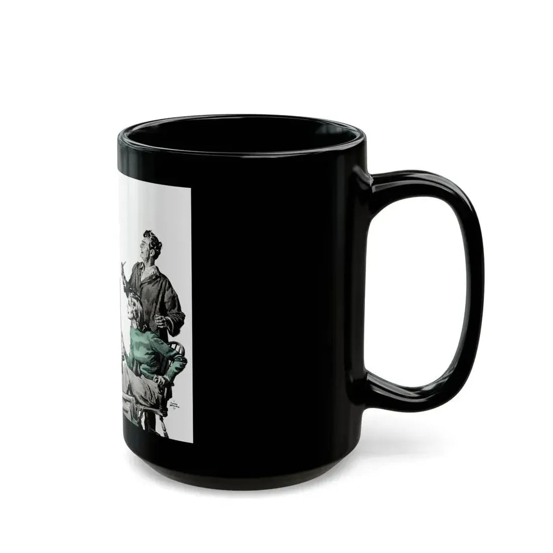 Dark Fortune, Liberty magazine, November 16, 1940 - Black Coffee Mug - Go Mug Yourself