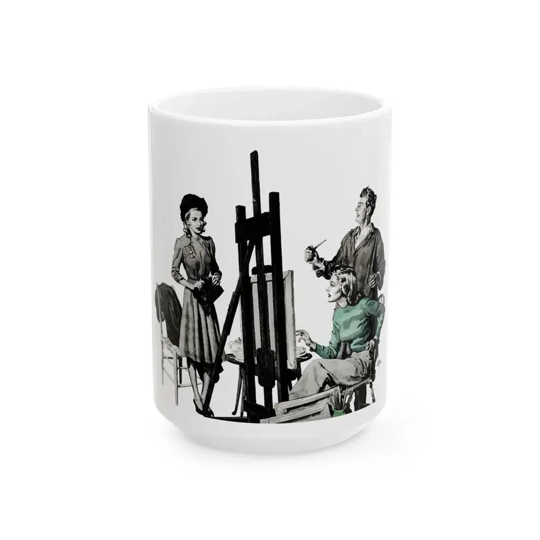 Dark Fortune, Liberty magazine, November 16, 1940 - White Coffee Mug 15oz - Go Mug Yourself