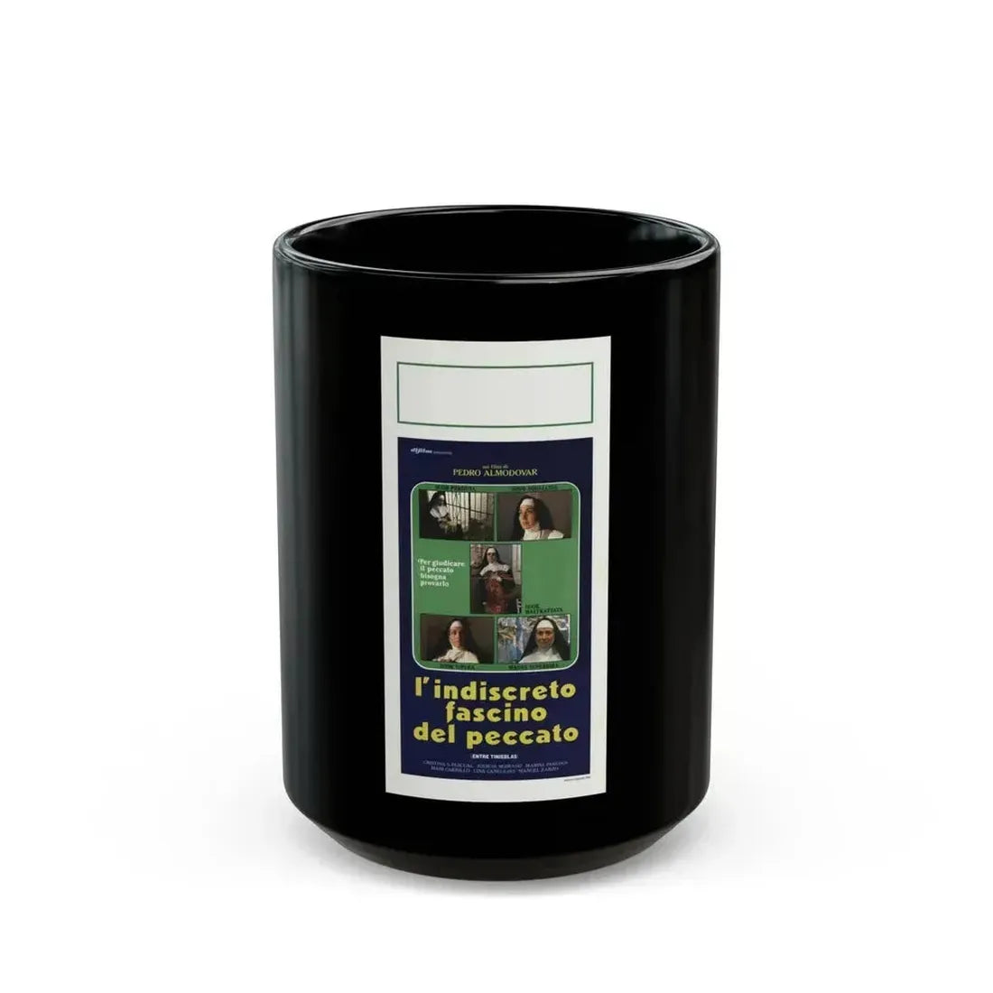 DARK HABITS 1983 Movie Poster - Black Coffee Mug 15oz - Go Mug Yourself