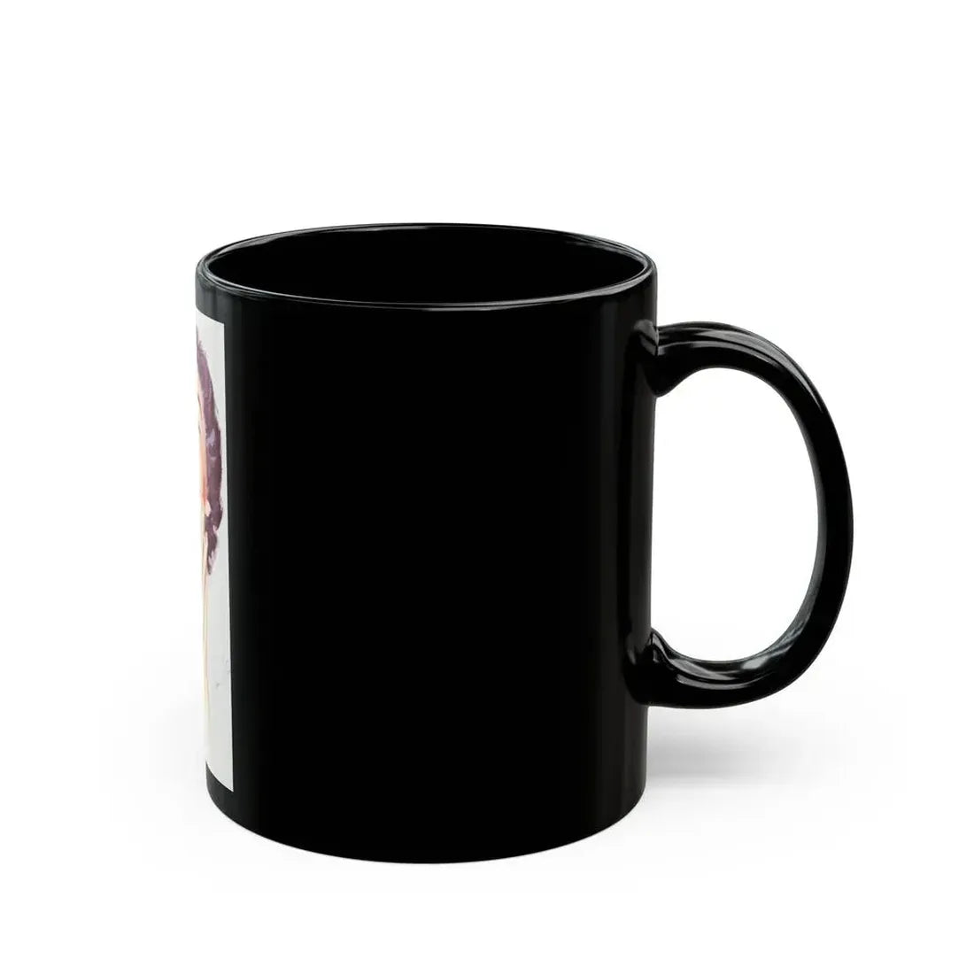 Dark Haired Women Portrait (c. 1950s) - Black Coffee Mug - Go Mug Yourself