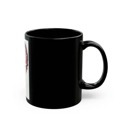 Dark Haired Women Portrait (c. 1950s) - Black Coffee Mug - Go Mug Yourself