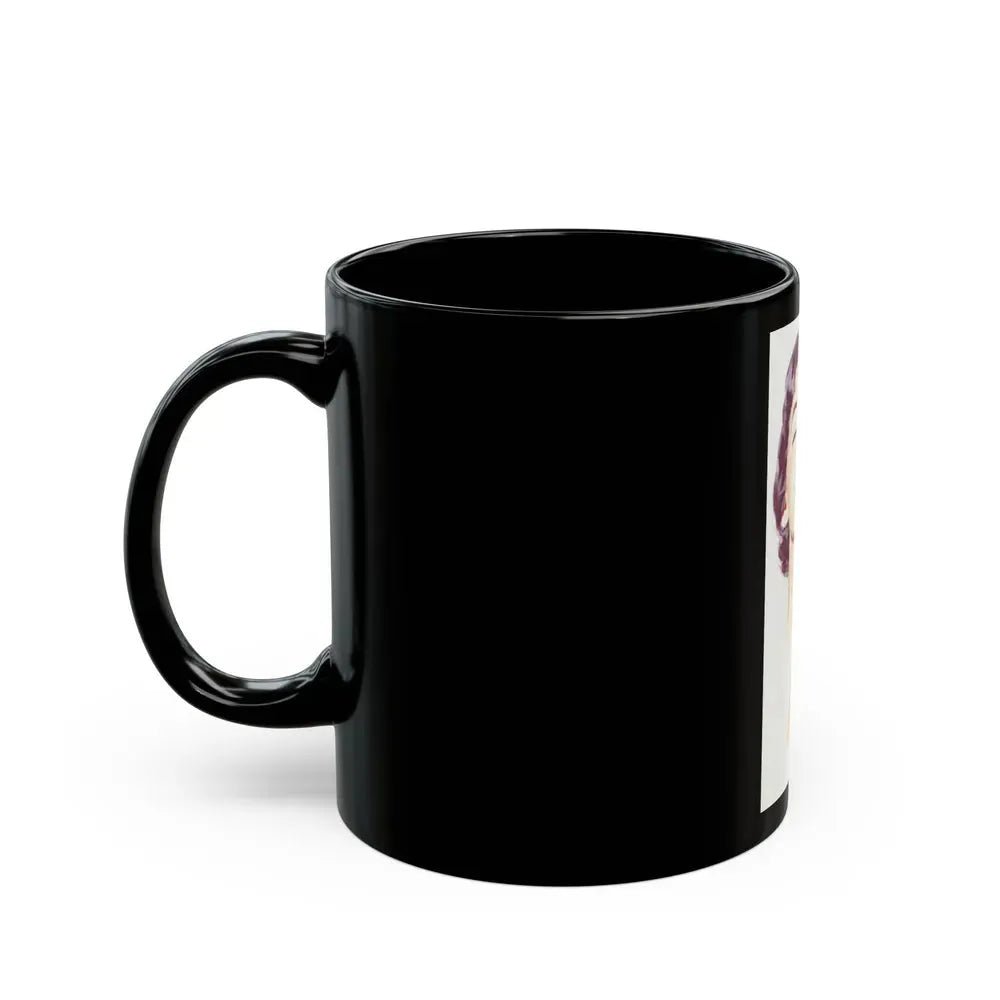 Dark Haired Women Portrait (c. 1950s) - Black Coffee Mug - Go Mug Yourself