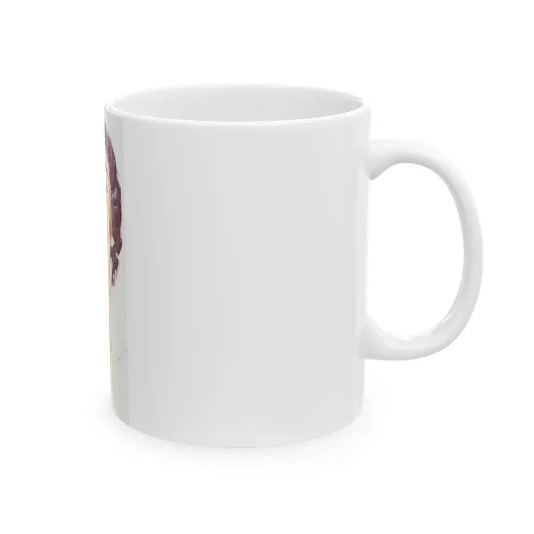 Dark Haired Women Portrait (c. 1950s) - White Coffee Mug - Go Mug Yourself