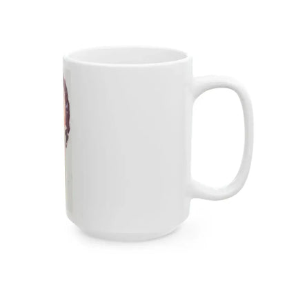 Dark Haired Women Portrait (c. 1950s) - White Coffee Mug - Go Mug Yourself