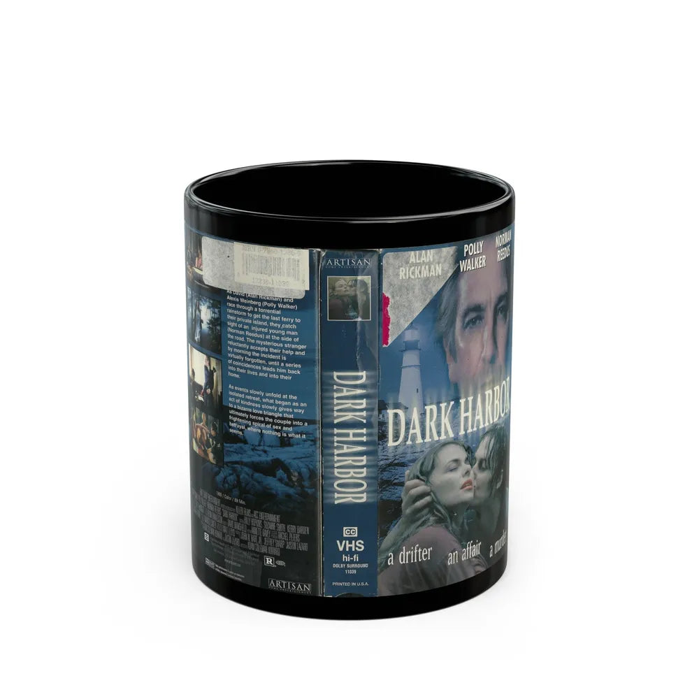 DARK HARBOR (VHS COVER) - Black Coffee Mug-11oz-Go Mug Yourself