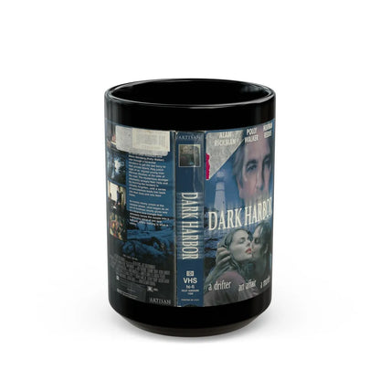 DARK HARBOR (VHS COVER) - Black Coffee Mug-15oz-Go Mug Yourself