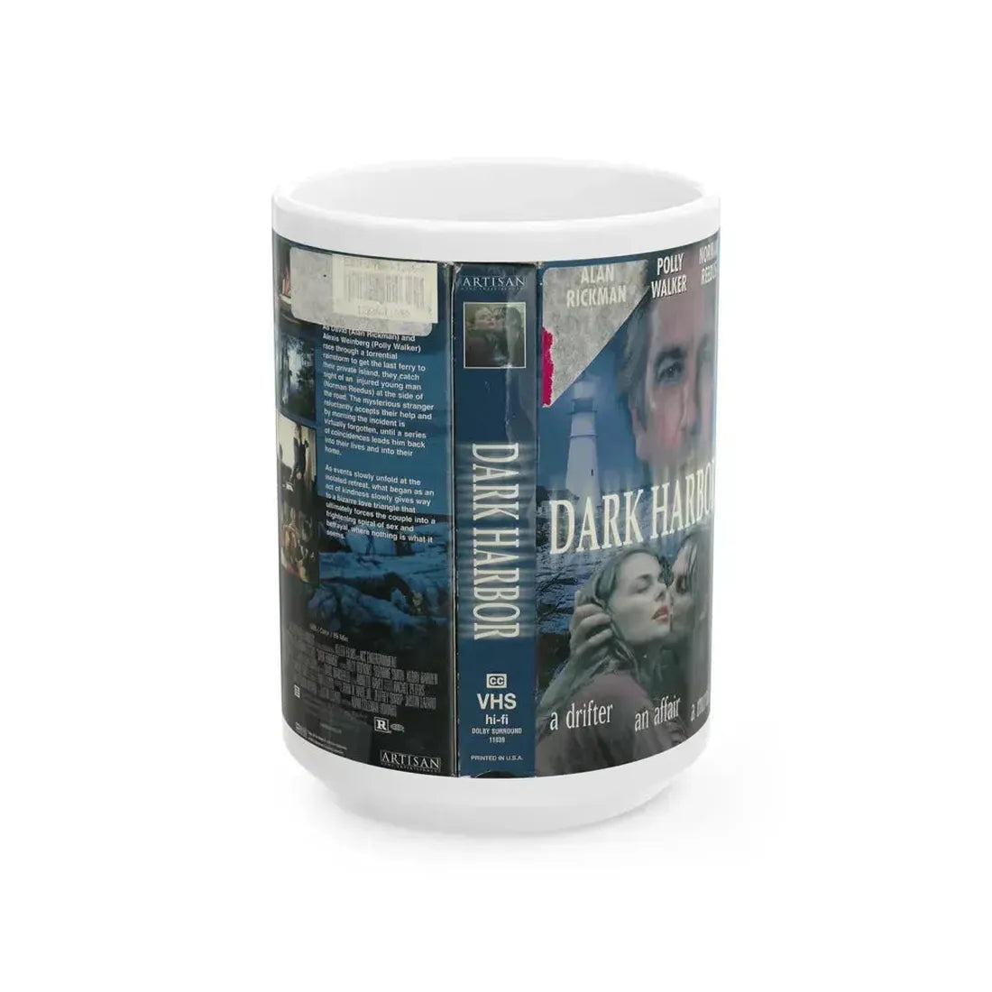 DARK HARBOR (VHS COVER) - White Coffee Mug 15oz - Go Mug Yourself