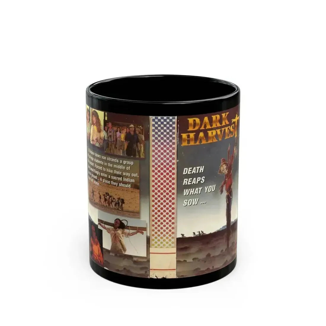 DARK HARVEST (VHS COVER) - Black Coffee Mug 11oz - Go Mug Yourself