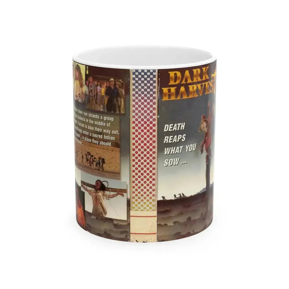 DARK HARVEST (VHS COVER) - White Coffee Mug 11oz - Go Mug Yourself