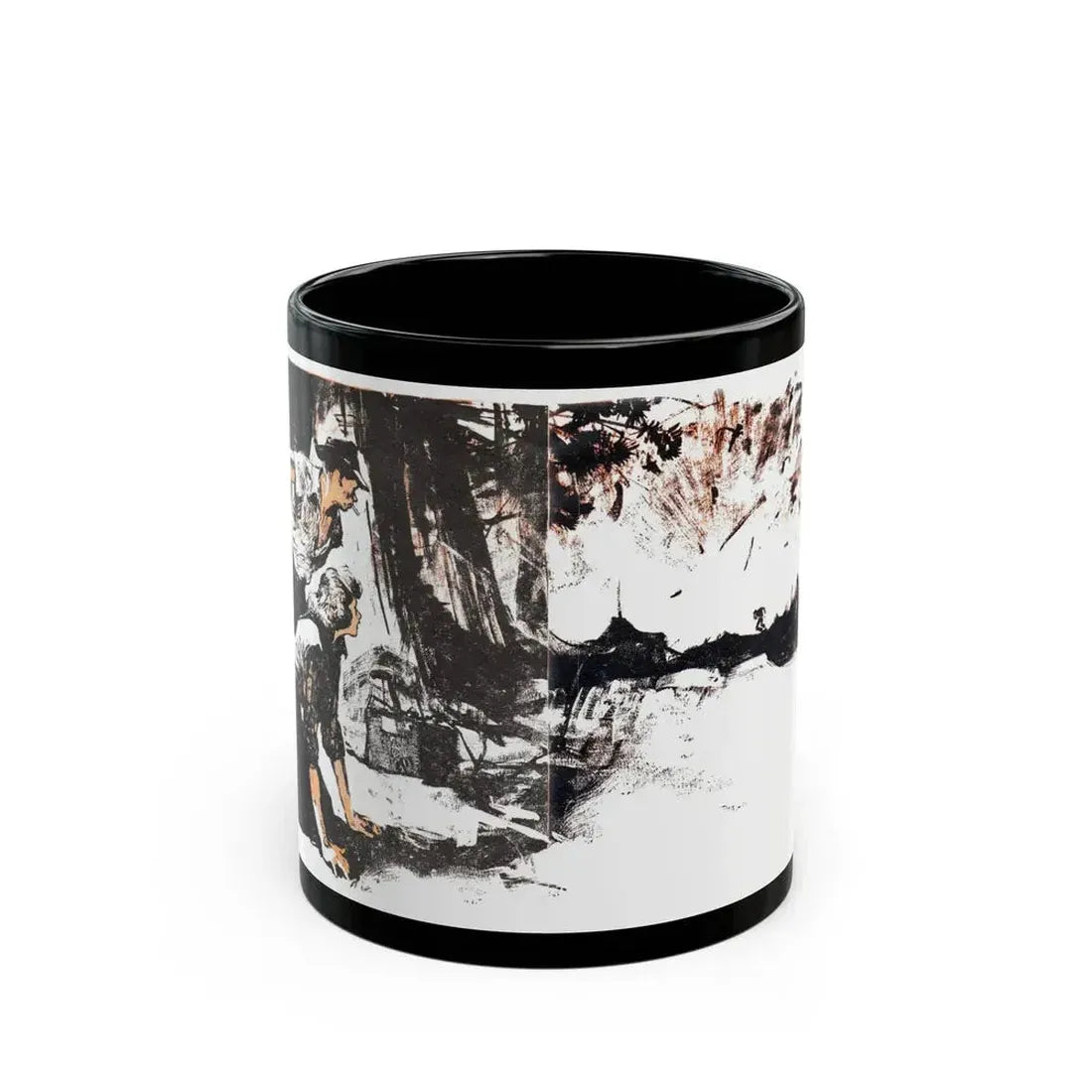 Dark Interlude (1), Blue Book Magazine, August 1949 - Black Coffee Mug 11oz - Go Mug Yourself