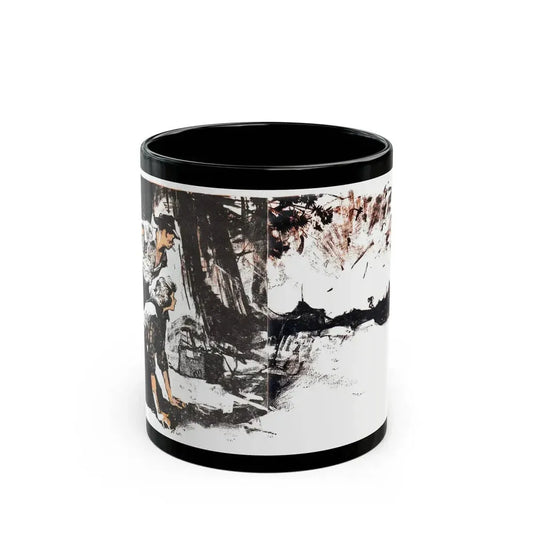 Dark Interlude (1), Blue Book Magazine, August 1949 - Black Coffee Mug 11oz - Go Mug Yourself