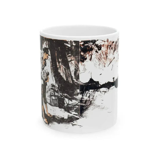 Dark Interlude (1), Blue Book Magazine, August 1949 - White Coffee Mug 11oz - Go Mug Yourself