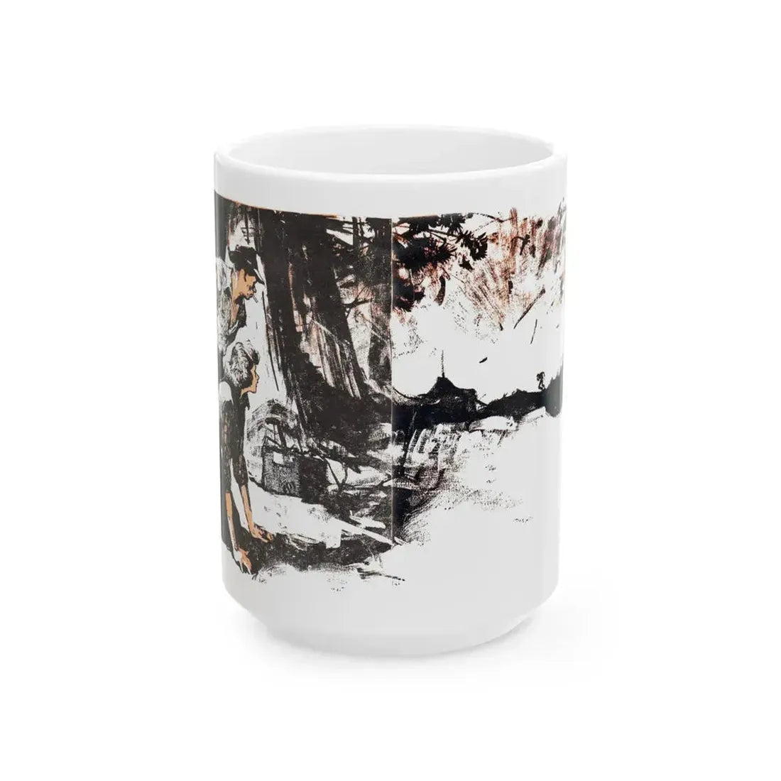 Dark Interlude (1), Blue Book Magazine, August 1949 - White Coffee Mug 15oz - Go Mug Yourself