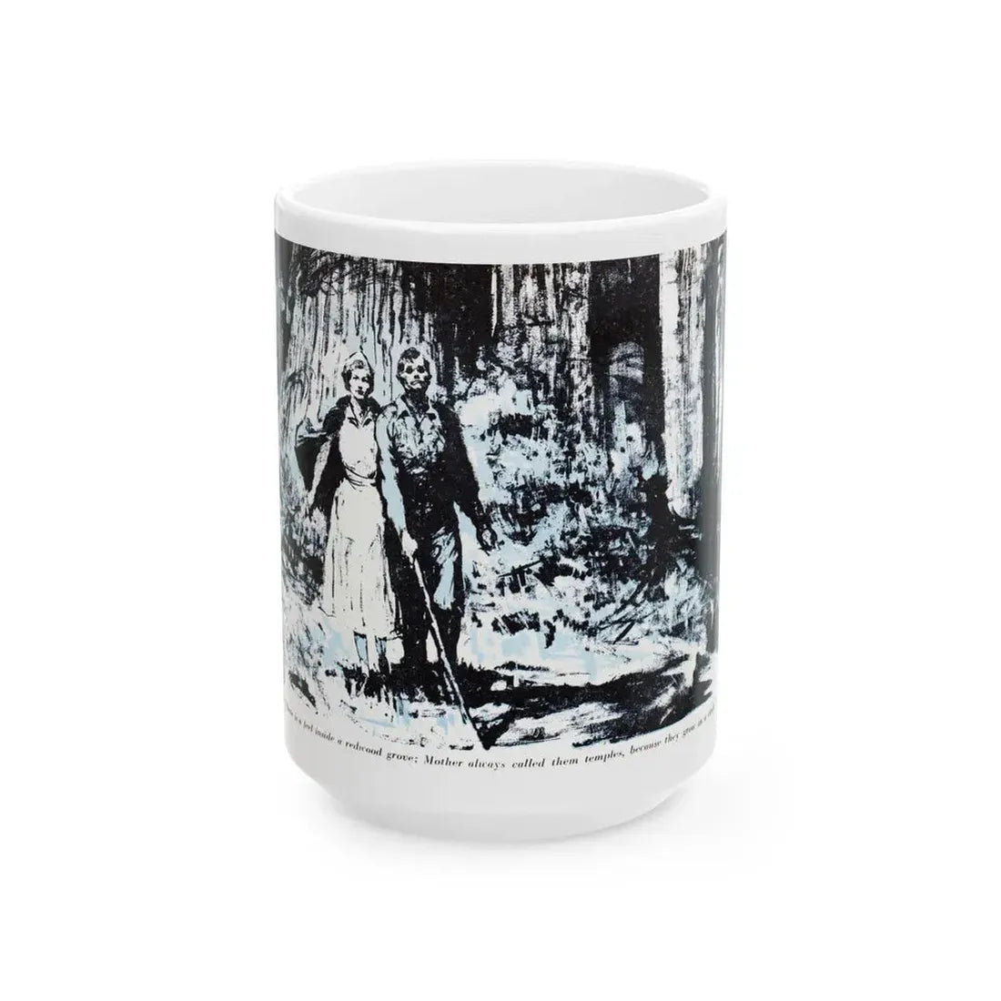 Dark Interlude (3), Blue Book Magazine, August 1949 - White Coffee Mug 15oz - Go Mug Yourself