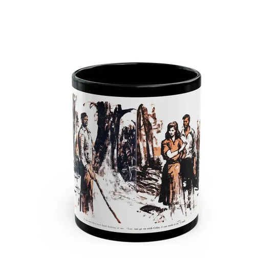 Dark Interlude (4), Blue Book Magazine, August 1949 - Black Coffee Mug 11oz - Go Mug Yourself