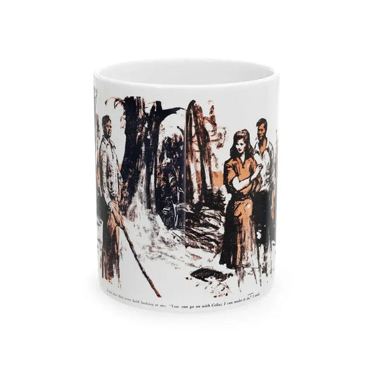 Dark Interlude (4), Blue Book Magazine, August 1949 - White Coffee Mug 11oz - Go Mug Yourself