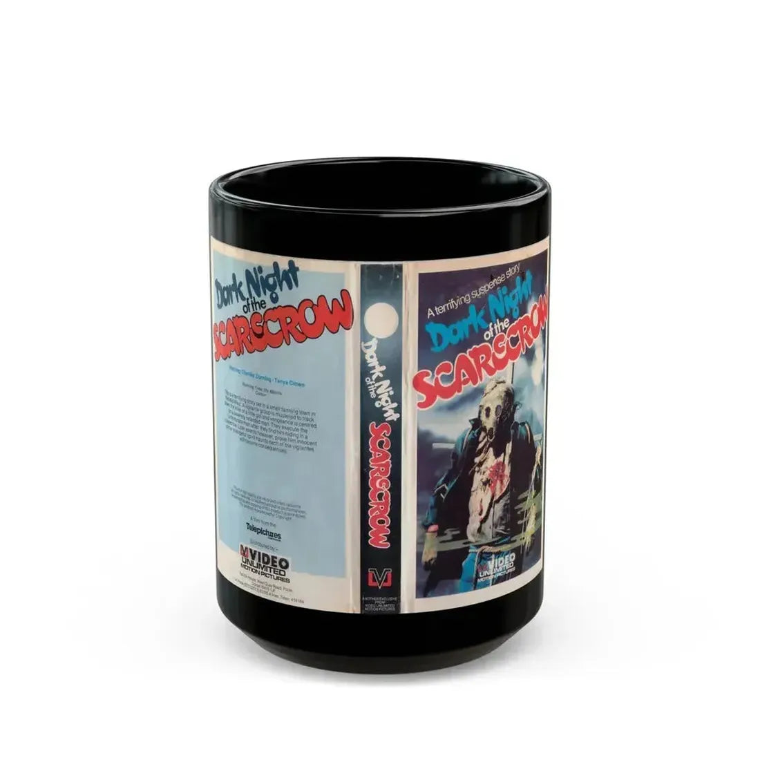 DARK KNIGHT OF THE SCARECROW (VHS COVER) - Black Coffee Mug 15oz - Go Mug Yourself