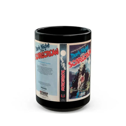 DARK KNIGHT OF THE SCARECROW (VHS COVER) - Black Coffee Mug 15oz - Go Mug Yourself