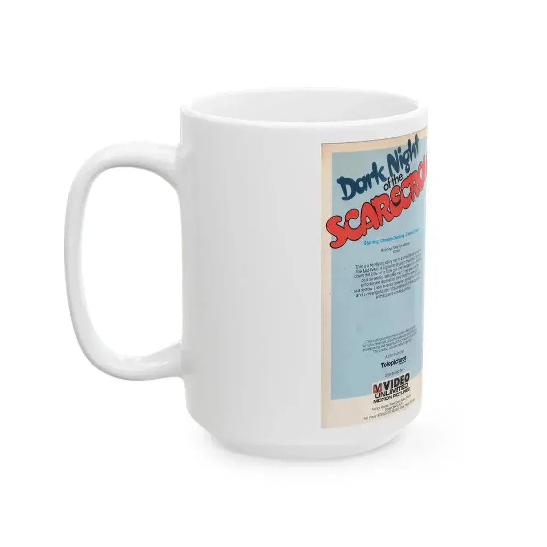 DARK KNIGHT OF THE SCARECROW (VHS COVER) - White Coffee Mug - Go Mug Yourself