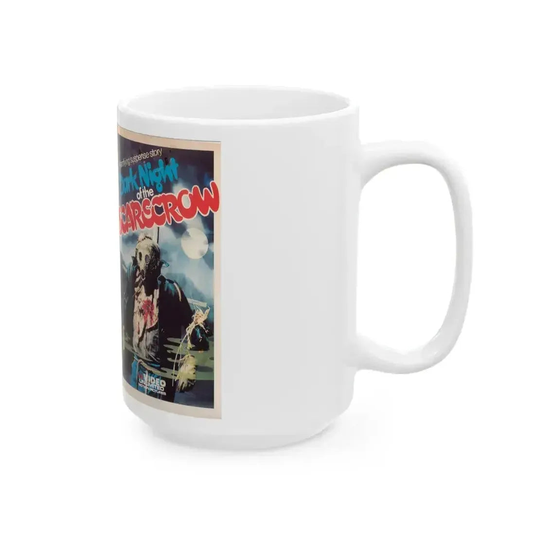 DARK KNIGHT OF THE SCARECROW (VHS COVER) - White Coffee Mug - Go Mug Yourself
