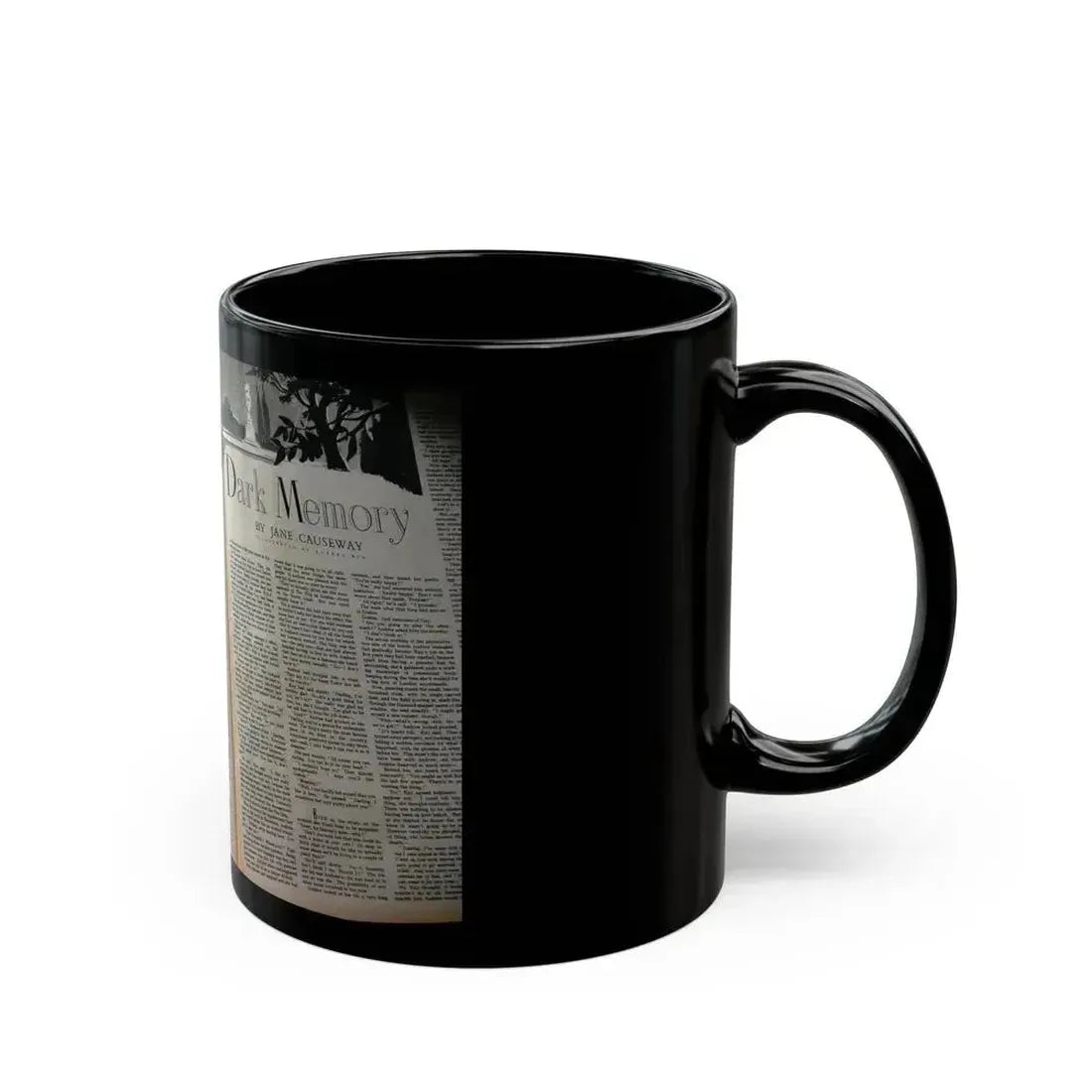Dark Memory, Woman's Own, August 14, 1952 - Black Coffee Mug - Go Mug Yourself