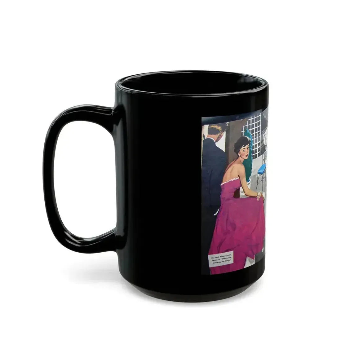 Dark Memory, Woman's Own, August 14, 1952 - Black Coffee Mug - Go Mug Yourself