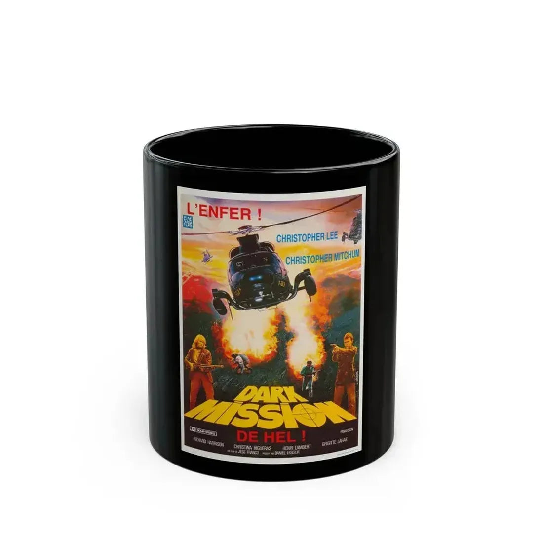 DARK MISSION 1988 Movie Poster - Black Coffee Mug 11oz - Go Mug Yourself