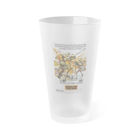 DARK OF THE SUN (MERCENARIES) 1968 Movie Poster - Frosted Pint Glass 16oz Default Title - Go Mug Yourself