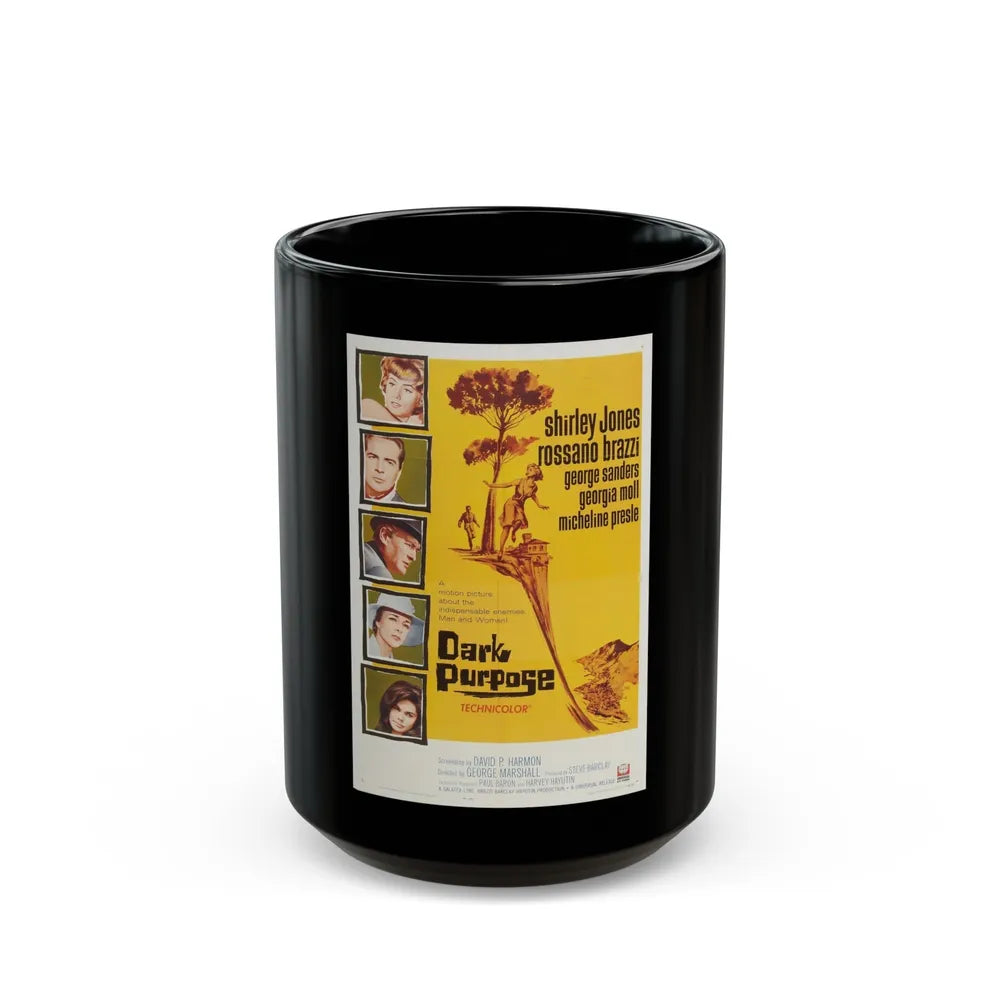 DARK PURPOSE 1964 Movie Poster - Black Coffee Mug-15oz-Go Mug Yourself