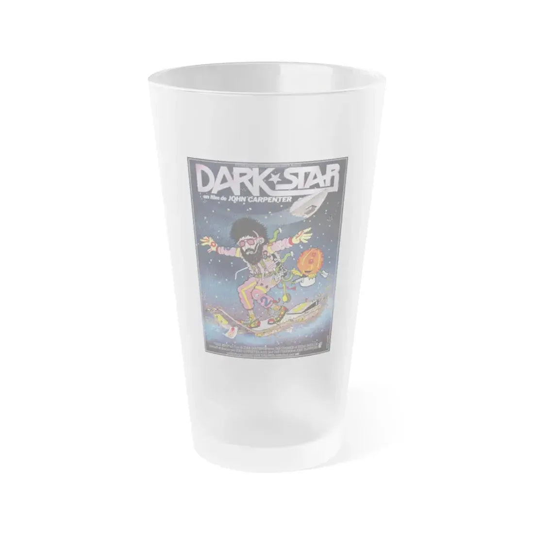 DARK STAR (FRENCH) 1974 Movie Poster - Frosted Pint Glass 16oz Default Title - Go Mug Yourself