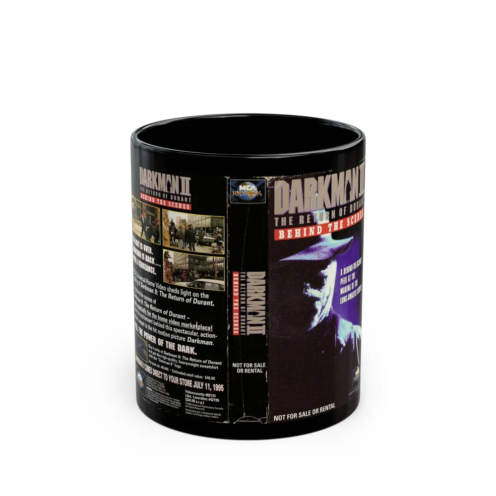 DARKMAN 2 THE RETURN OF DURANT BEHIND THE SCENES (VHS COVER) - Black Coffee Mug-11oz-Go Mug Yourself