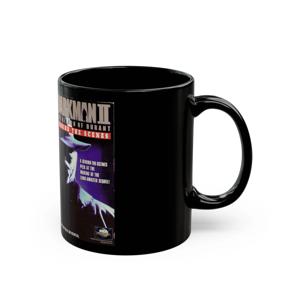 DARKMAN 2 THE RETURN OF DURANT BEHIND THE SCENES (VHS COVER) - Black Coffee Mug-Go Mug Yourself