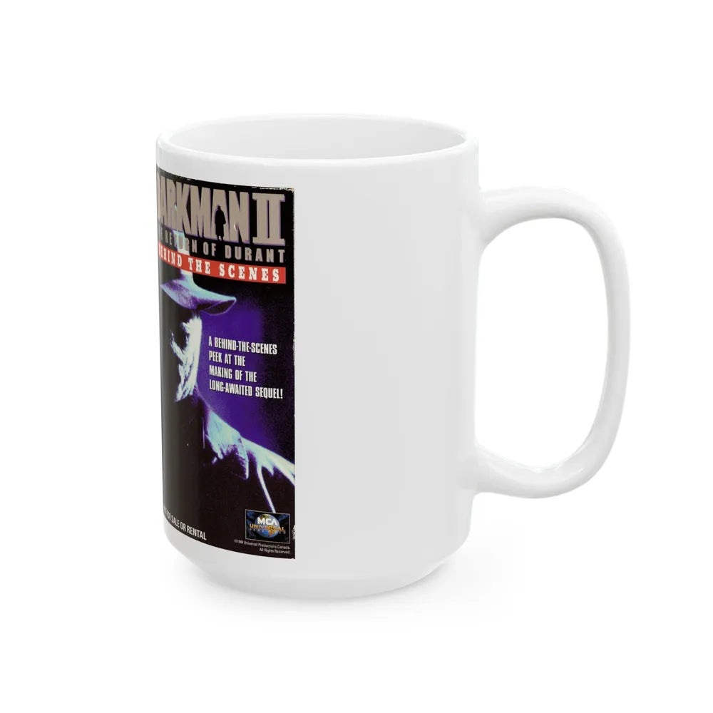 DARKMAN 2 THE RETURN OF DURANT BEHIND THE SCENES (VHS COVER) - White Coffee Mug-Go Mug Yourself