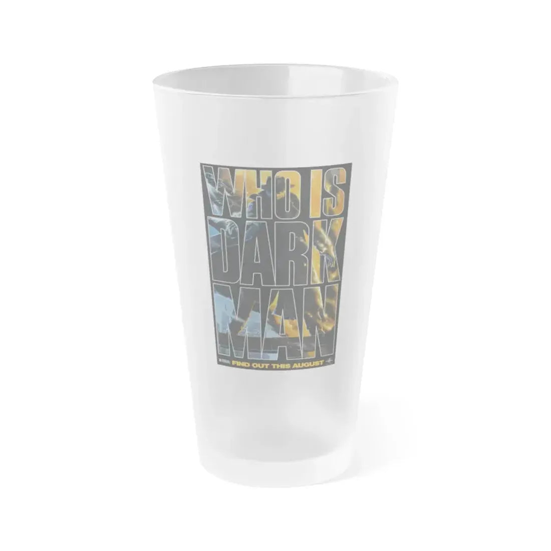 DARKMAN (TEASER 2) 1990 Movie Poster - Frosted Pint Glass 16oz Default Title - Go Mug Yourself