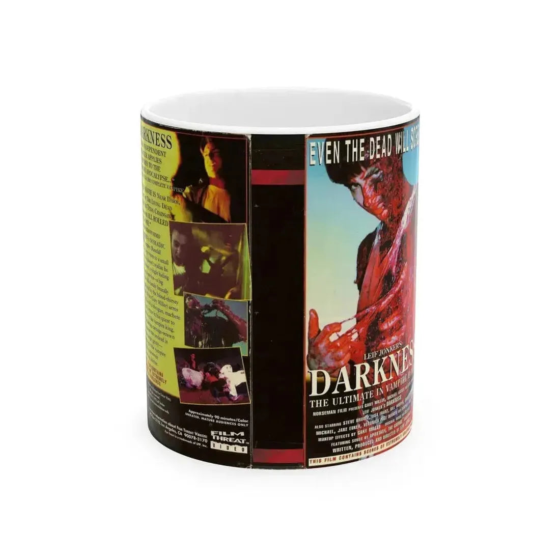 DARKNESS (VHS COVER) - White Coffee Mug 11oz - Go Mug Yourself