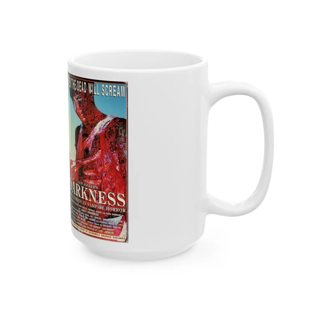 DARKNESS (VHS COVER) - White Coffee Mug-Go Mug Yourself