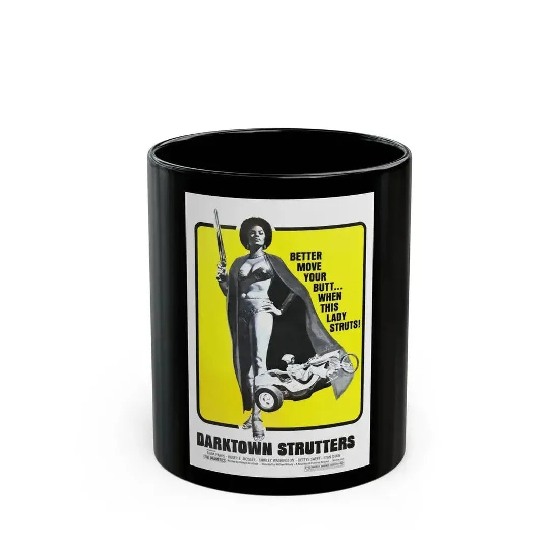 DARKTOWN STRUTTERS (2) 1975 Movie Poster - Black Coffee Mug 11oz - Go Mug Yourself