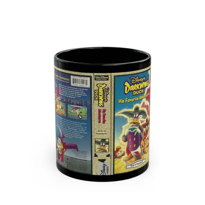 DARKWING DUCK HIS FAVORITE ADVENTURES (VHS COVER) - Black Coffee Mug-11oz-Go Mug Yourself