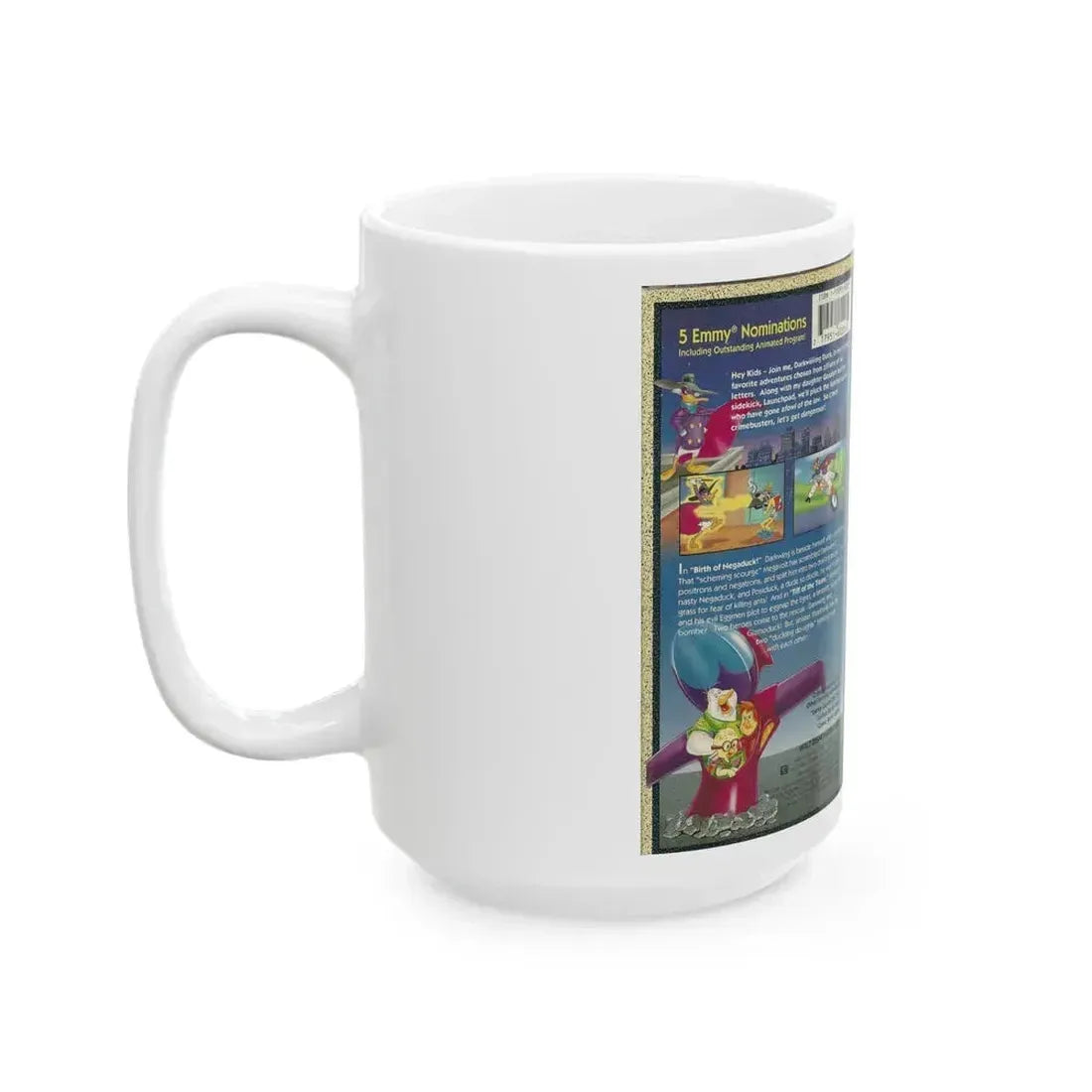 DARKWING DUCK HIS FAVORITE ADVENTURES (VHS COVER) - White Coffee Mug - Go Mug Yourself