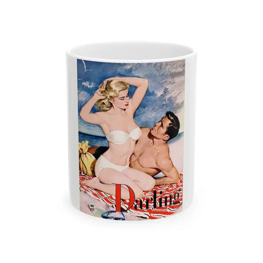 Darling Believe Me, Esquire, September 1951 - White Coffee Mug 11oz - Go Mug Yourself