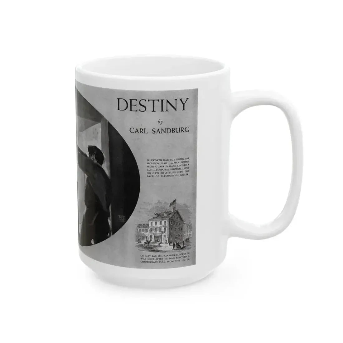 Darling of Destiny, Redbook, December 1936 - White Coffee Mug - Go Mug Yourself