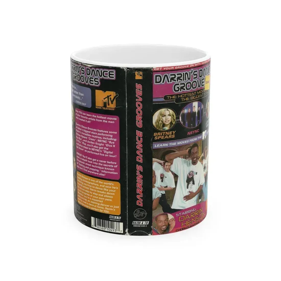 DARRINS DANCE GROOVES THE HOTTEST MOVES FROM THE BIGGEST STARS MTV (VHS COVER) - White Coffee Mug 11oz - Go Mug Yourself