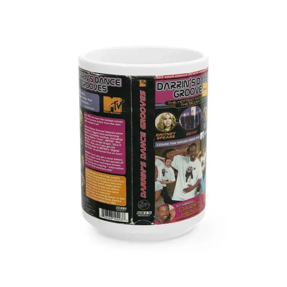 DARRINS DANCE GROOVES THE HOTTEST MOVES FROM THE BIGGEST STARS MTV (VHS COVER) - White Coffee Mug 15oz - Go Mug Yourself