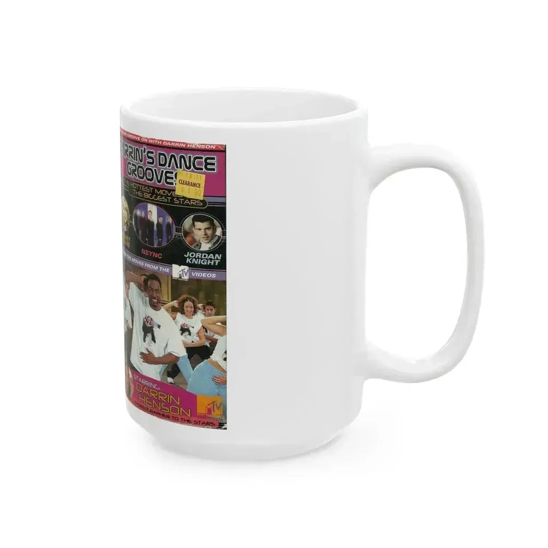 DARRINS DANCE GROOVES THE HOTTEST MOVES FROM THE BIGGEST STARS MTV (VHS COVER) - White Coffee Mug - Go Mug Yourself